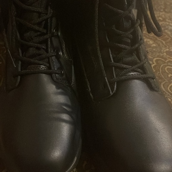 Free Soldier Men’s Black Tactical Leather Desert Boot Size 11 Waterproof New - Picture 2 of 7